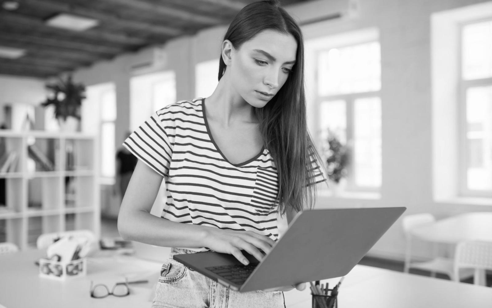 Business financial dashboard displaying growth metrics and trend analysis